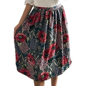 Abercrombie and Fitch midi colorful floral patchwork Cottagecore skirt boho S